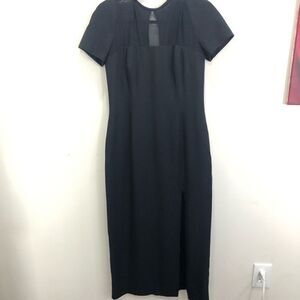 Vintage En Francais Black‎ Midi Dress Size 10